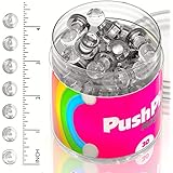 Clear Push Pin Magnets for Refrigerator -30 pcs- Clear Magnets for Whiteboard - Push Pin Magnet Set - Office Magnets Refrigerator - Small Decorative Cute Magnets - Refrigerator Magnets Strong