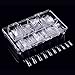Huashengmei 500pcs Well Less Nail Tips Half Cover French Clear Acrylic UV Gel False Nails Fake Nail Art Tips 10 Sizes with box