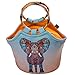Artovida Artists Collective Lunch Purse | 11 x 15 x 6 Inches Large Reusable Insulated Lunch Tote with Inside Pocket - Design by Monika Strigel (Germany) Elephant - Bamboo