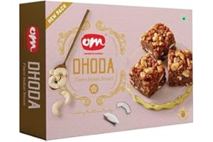 Om Sweets & Snacks Dhoda Burfi | Indian Sweet | Made with pure ingredients | No added colours or preservatives | Fresh Products | Indian Mithai | Pure Desi Ghee | 500 Gm