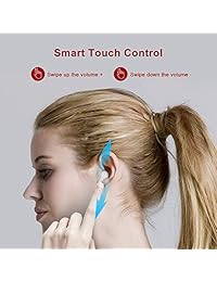 Auriculares Bluetooth IPX5 impermeables de largo tiempo de juego, Bluetooth 5.0 Auto emparejamiento auriculares inalámbricos Bluetooth con funda de carga
