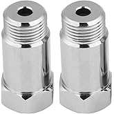O2 Sensor Spacer, Chazcool Oxygen Sensor Spacer, 2Pcs 45mm M18 1.5 Check Engine Light Eliminator Adapter