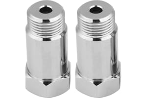 2Pcs Universal O2 Oxygen Sensor Spacer Adapater Extender Isolator for Exhaust Systems with M18 x 1.5 Sensor Holes