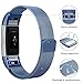 SWEES Metal Bands Compatible Fitbit Charge 2, Milanese Stainless Steel Metal Magnetic Replacement Wristband Small & Large (5.5