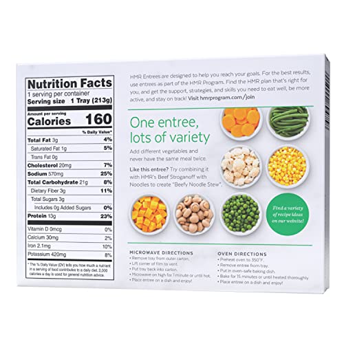 HMR Vegetable Stew with Beef Entrée Prepackaged Lunch or Dinner to