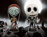 Jack & Sally NIGHTMARE BEFORE CHRISTMAS Bobble Head Knocker Figurines NEW IN BOX