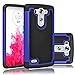Tekcoo LG G3 Vigor Case, LG G3 Mini Case, (TM) [Tmajor Series] [Navy Blue] Shock Absorbing Hybrid Rubber Plastic Impact Defender Slim Hard Case Cover Shell for LG G3 Vigor,G3 Mini LS885 D725