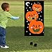 JINSEY Halloween Pumpkin Bean Bag Toss Games with 3 Bean Bags, Halloween Games for Kids Party Decoration (Pumpkin Bean)