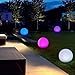 Kealive Solar Light, Outdoor Lighting Water Resistant, Landscape Light with 9 Color Changing Mode, 12-inch LED Ball Night Light for Patio Decoration