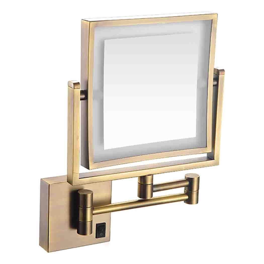 lighted bronze makeup mirror - The Beauty Life
