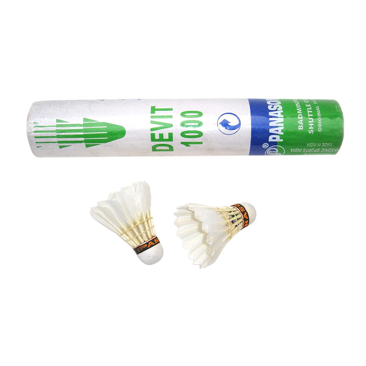 Devit Badminton Feather Shuttlecocks,Highly Durable,Premium Quality Material,Designed for Intermediate and Advanced Level Gameplay,Provide Control & Stability.