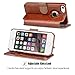 OCASE iPhone 5S Case iPhone 5 Case iPhone SE Case [Card Slot] [Kickstand] Leather Wallet Case [Slim Fit] - for Apple iPhone 5 / 5S / SE Devices - Brown