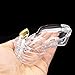 Tooluu Transparent Cock Cage Chastity Cage Device for Male Penis Exercise with 5 Rings and 3 Anti Slip Rings