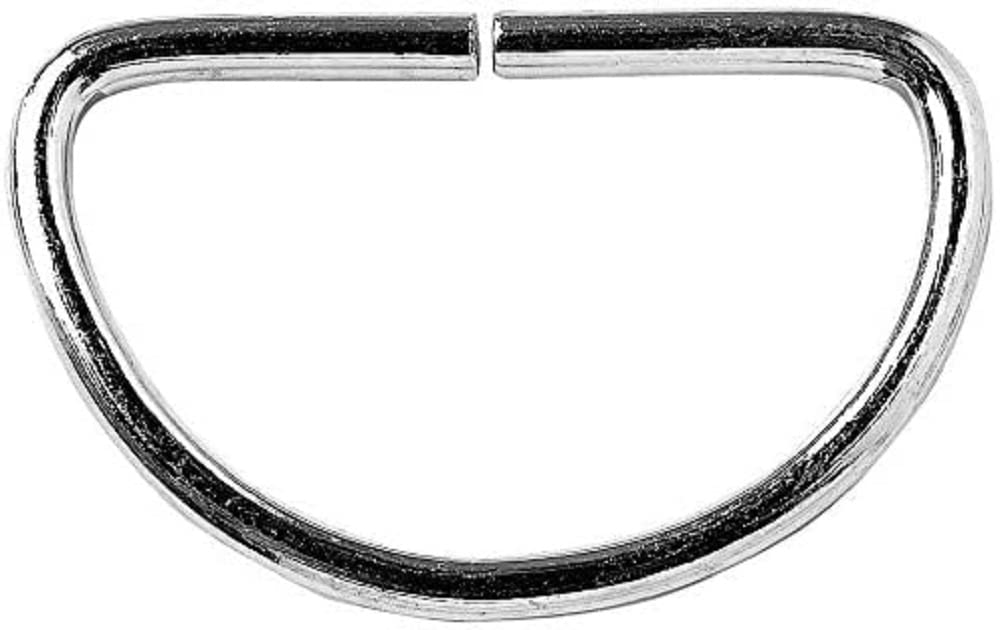 Merriway BH03145 (100 Pcs) D-Ring, 25 mm (1 Inch) Nickel Plated - Pack of 100 Pieces
