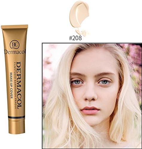 Authentic100%Dermacol Base Make up Cover 30g Primer Concealer Base Professional Face Dermacol Makeup Foundation Contour Palette (#208)