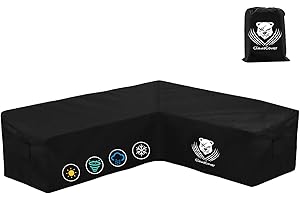 L-Shaped Outdoor Sectional Covers Waterproof,Heavy Duty UV Resistant Windproof,Patio Sectional Couch Furniture Sofa Chair Covers, 104"L/83"Lx32"Dx31"H, Right Facing-ClawsCover