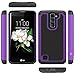 LG Tribute 5 Case, LG K7 Case, LK [Shock Absorption] Drop Protection Hybrid Dual Layer Armor Defender Protective Case Cover for LG Tribute 5 / LG K7, Purple