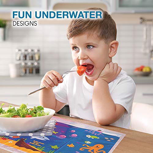 Underwater Disposable Placemats Topper for Table 60 Mats for Children Kids Toddlers Baby Perfect
