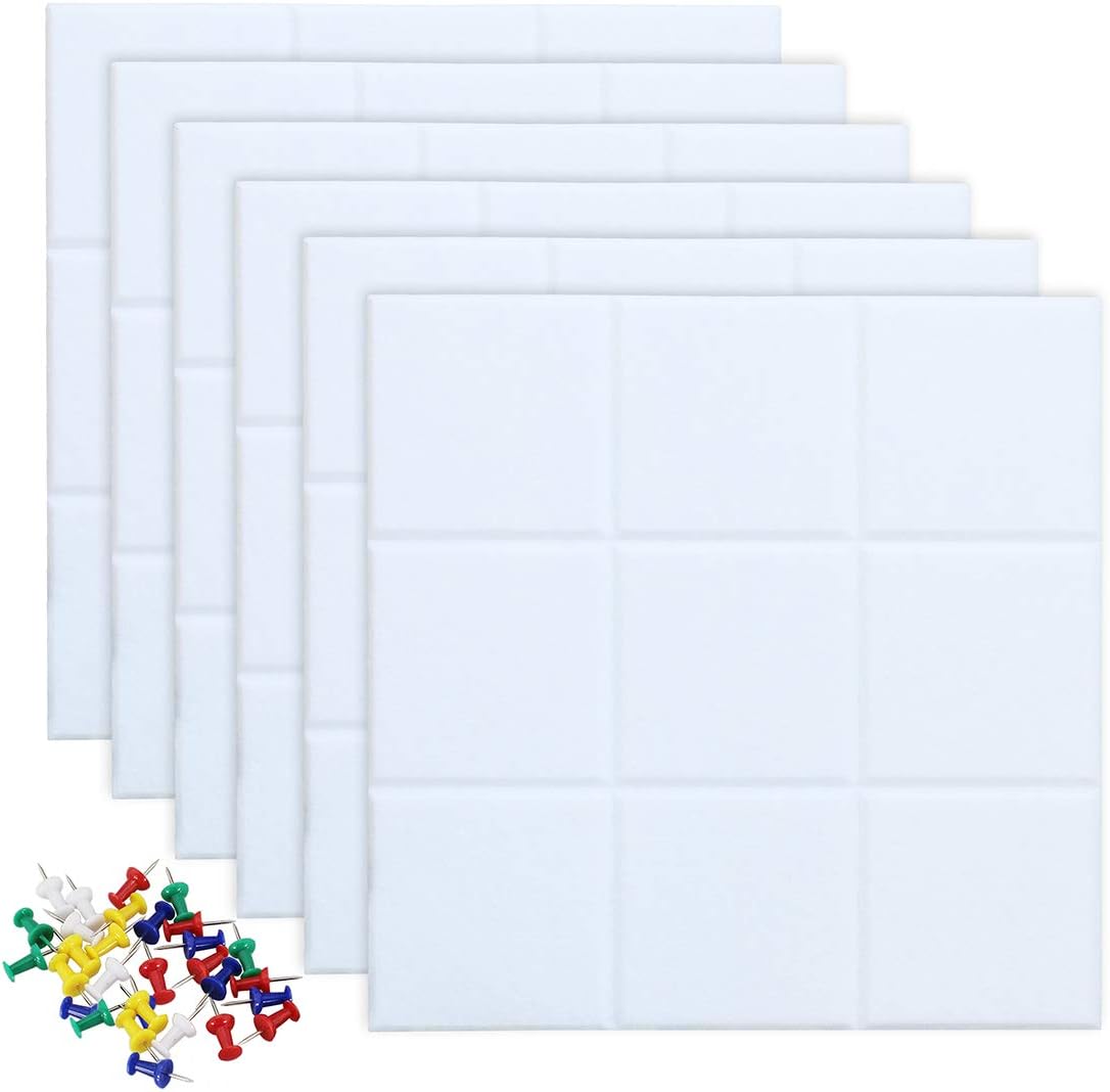 Uoisaiko Large Felt Board Tiles with 30 Pins