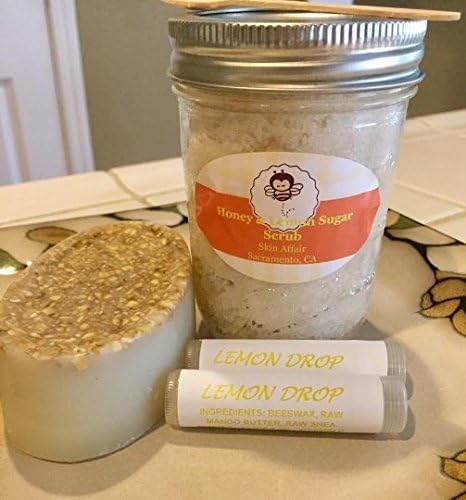 Honey &amp; Lemon Set ~ Body Scrub, Soap &amp; Lip Balms