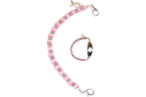 Hidden Hollow Beads Women's 6.5 or 5.5 inch Medical Alert ID Interchangeable Replacement Bracelet, Identification vital info tag Breast Cancer Awareness