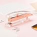 Zodaca Deluxe Acrylic Rose Gold Stapler, Heavy Duty 15 Sheets Capacity, Large Size [6 X 2 x 1.5 inches], Staple Size: 1/4 inch