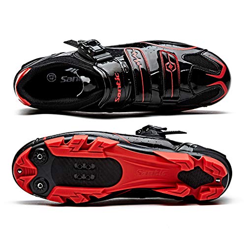 image for Santic Cycling Shoes Men SPD Mountain Bike Lock Shoes MTB Cycling Acce