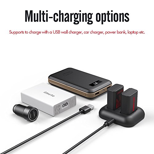 NP-FW50 Camera Battery Photoolex 2 Pack 1150mAh Power Battery and Dual USB Battery Charger Compatible for Sony A6000/A6300/A6500 NEX-3/5/6/7 SLT-A33/37 Alpha 7/7R/7S DSC-RX10/ILCE-6300/5000/5100/6000