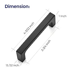 Ravinte 10Pack 3-3/4 inch Hole Centers Matte Black