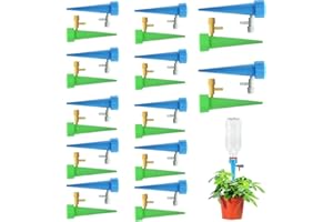 Auto Self Watering Spikes - 24PCS Adjustable Release Valve with PP Material for Indoor/Outdoor Plants, Durable Drip Irrigatio