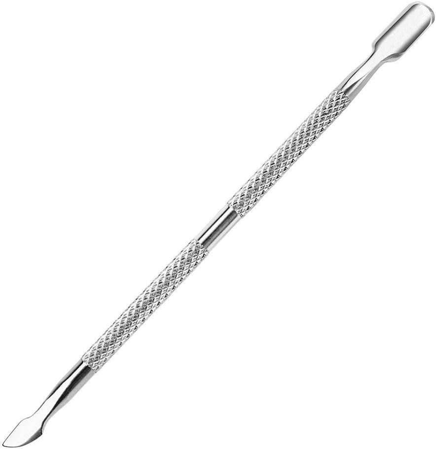 Lumanuby 1Pcs Cuticle Pusher Stainless Steel Nail Cuticle Gel Polish Soak Off Pusher Remover Tool Nail Art Cuticle Trimmer Nipper Clipper