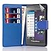 32nd Book wallet PU leather case cover for Blackberry Z10 + screen protector, cleaning cloth and touch stylus - Deep Blue