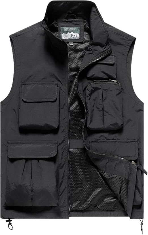 AIEOE Men's Lightweight Outdoor Sleeveless Jacket Fishing Vest