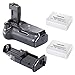 Neewer Pro Battery Grip (Replacement for BG-E8) for Canon EOS 550D/600D/650D/700D Rebel T2i/T3i/T4i/T5i + 2 7.4V 1140mAh LP-E8 Replacement Battery