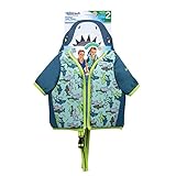 SwimSchool Premium Swim Trainer Vest with Buoyancy Collar & Sleeves, Adjustable Safety Strap, Medium/Large, Up to 50 lbs., Blue