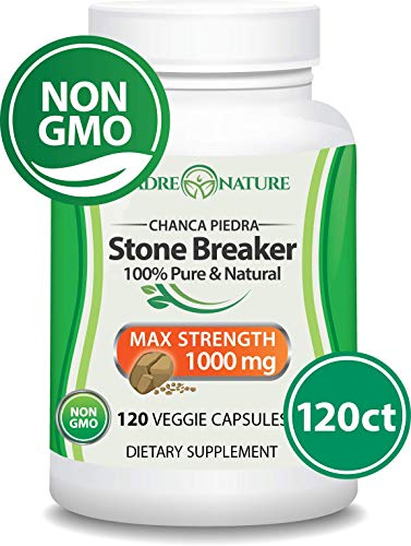 Madre Nature - 100% Pure Chanca Piedra Supplement - Max Strength 1000mg Per Serving - Natural Kidney Stone Breaker and Gallstone Dissolver, Remedy and Removal of Stones & Gallstones - Non-GMO Madre Nature - 100% Pure Chanca Piedra Supplement - Max Strength 1000mg Per Serving - Natural Kidney Stone Breaker and Gallstone Dissolver, Remedy and Removal of Stones & Gallstones - Non-GMO