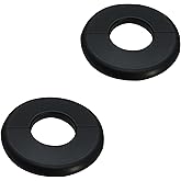 CAcoverVA Wall Split Flange 2 Pieces, Pipe Cover Decoration Fit 1.1 inch Outer Diameter Pipe, ABS Round Self-Adhesive Escutch
