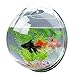 Mirror Face Style Acrylic Round Wall Mounted Hanging Fish Bowl Aquarium Tank for Gold Fish and Beta Fish Plant Vase Home Decoration Pot,15cm Diameter