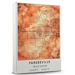 Pardeeville Map Poster, Wisconsin Map Art