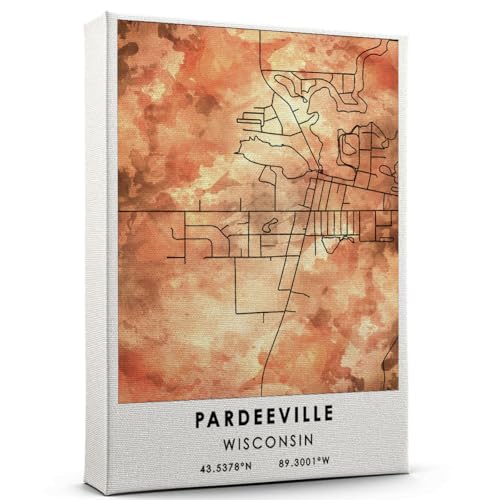 Pardeeville Map Poster, Wisconsin Map Art