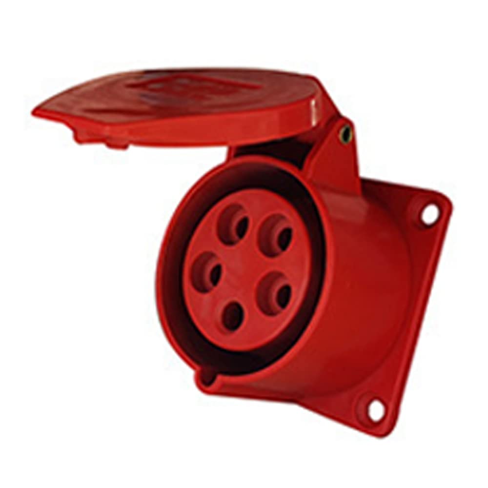 ExcInter 5PIN 16A Panel concealed socket Industrial Plug Sockets 2P+E Weatherproof IP44 Camping Caravan Industrial