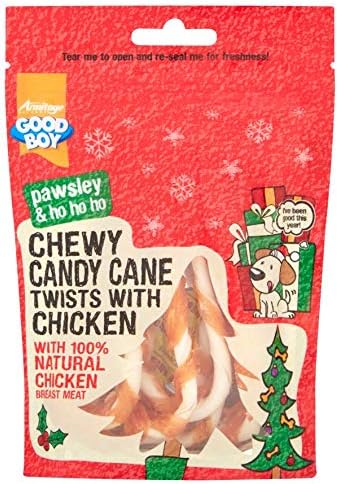 Good Boy Pawsley Chewy Candy Cane Twists with Chicken 70gm