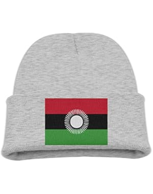 Flag Of Malawi Kid's Hats Winter Funny Soft Knit Beanie Cap Children Unisex