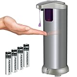 Automatic Soap Dispenser, LOVIN PRODUCT Auto Sensor Touchless Soap Dispenser with Brushed Stainless-Steel, Fingerprint Resistant Coating, and Waterproof Base Perfect for use in Bathrooms. (1 PACK)
