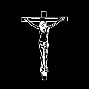 Pegatinas de coche Divertidas 9 cm * 13,7 cm Cruz de vinilo de vidrio