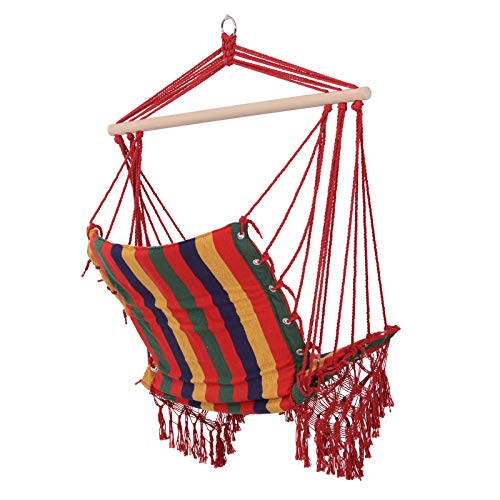 Outsunny Hängesessel Hängeschaukel Schwebesessel Hängestuhl Polstersessel wetterfest UV-beständig Baumwoll-Polyester… – Bild 6