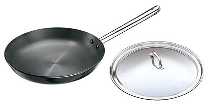 Hawkins Futura Hard Anodised Frying Pan with Steel Lid, 30cm