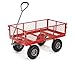 Gorilla Carts GOR800-COM Steel Utility Cart with Removable Sides, 800-lbs. Capacity, Red primary