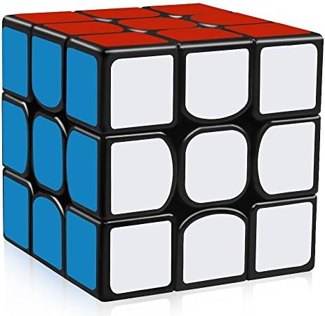 Motier Speed Cube Smooth Magic Cube Puzzles, Black, 56 mm