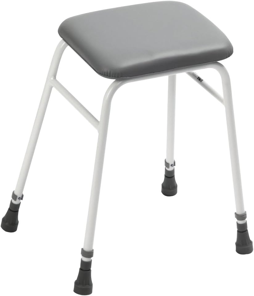 Days 91357219 Height Adjustable Perching Shower Stool, Shower Chair, SlipResistant Rubber Tips